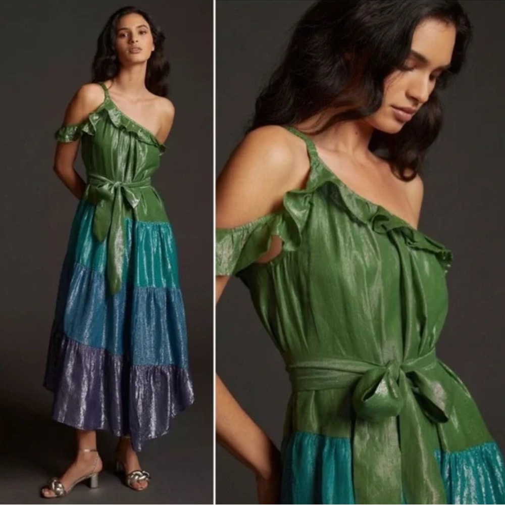 Luxurious Shimmer Maxi Dress by Anthropologie - Picture 12 of 12